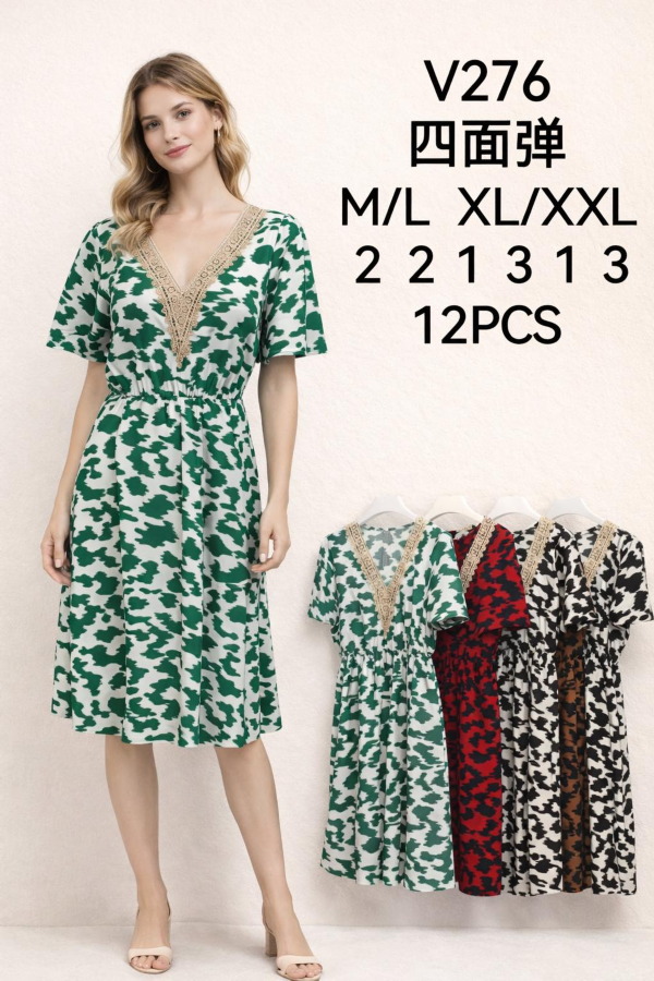 Sukienki damskie Roz M-2XL, Mix Kolor .Paczka 12 szt